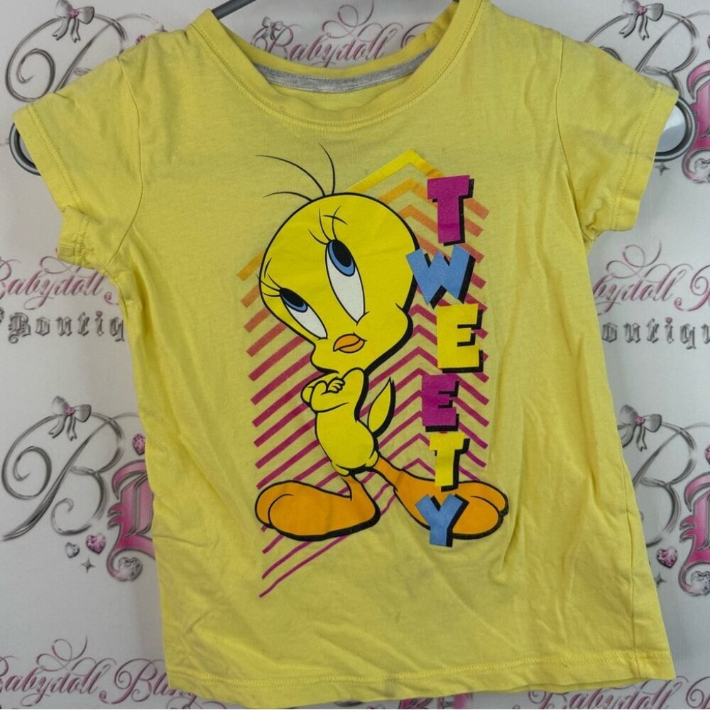 Looney toons tshirt tee top shirt bird cute bright Tweety Yellow Kids T-Shirt